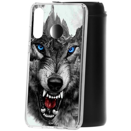фото Чехол на huawei p30 lite kruche print волк кruче
