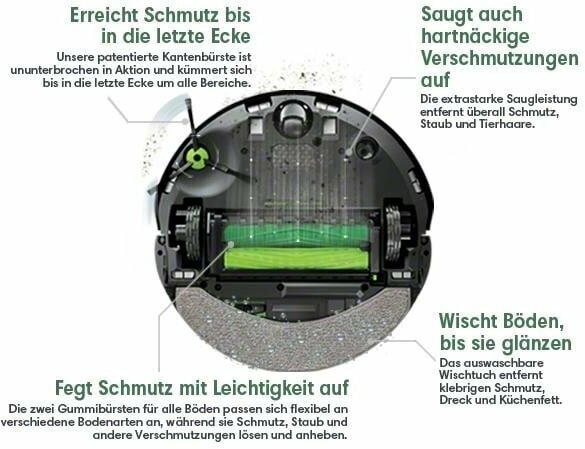 Робот-пылесос iRobot Roomba J7+ Combo выполняет влажную и сухую уборку ( C755840 ) - фотография № 3