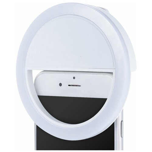 Селфи лампа светодиодная кольцевая Selfie Ring Light со встроенным аккумулятором для смартфона планшета ноутбука белая 30000₽