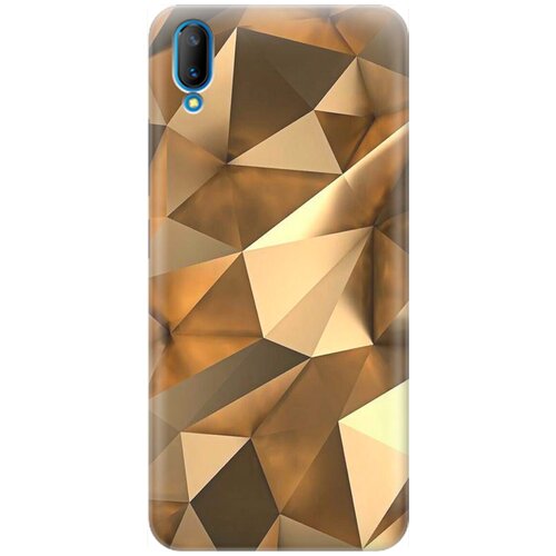 фото Ультратонкий силиконовый чехол-накладка для vivo v11 с принтом "бронзовые грани" gosso