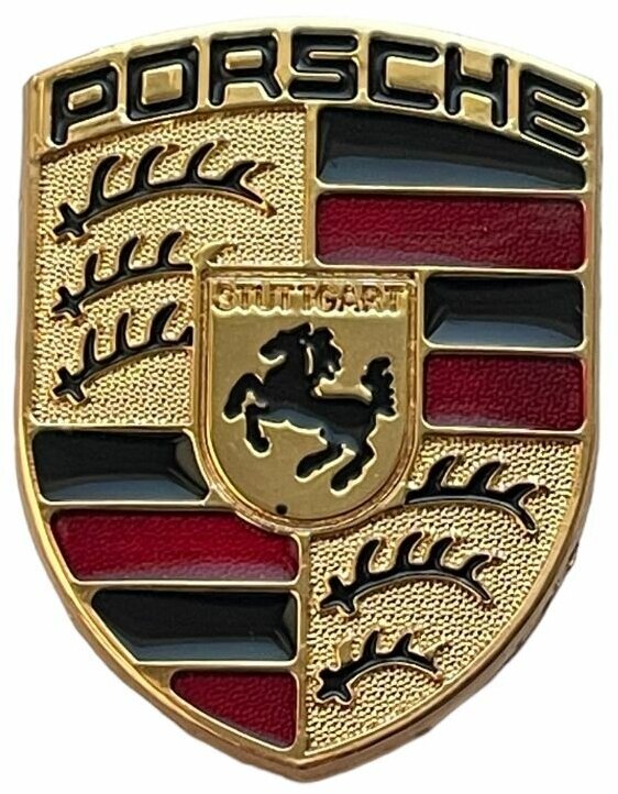 Эмблема Porsche / Порше, металл, 67x50 мм.