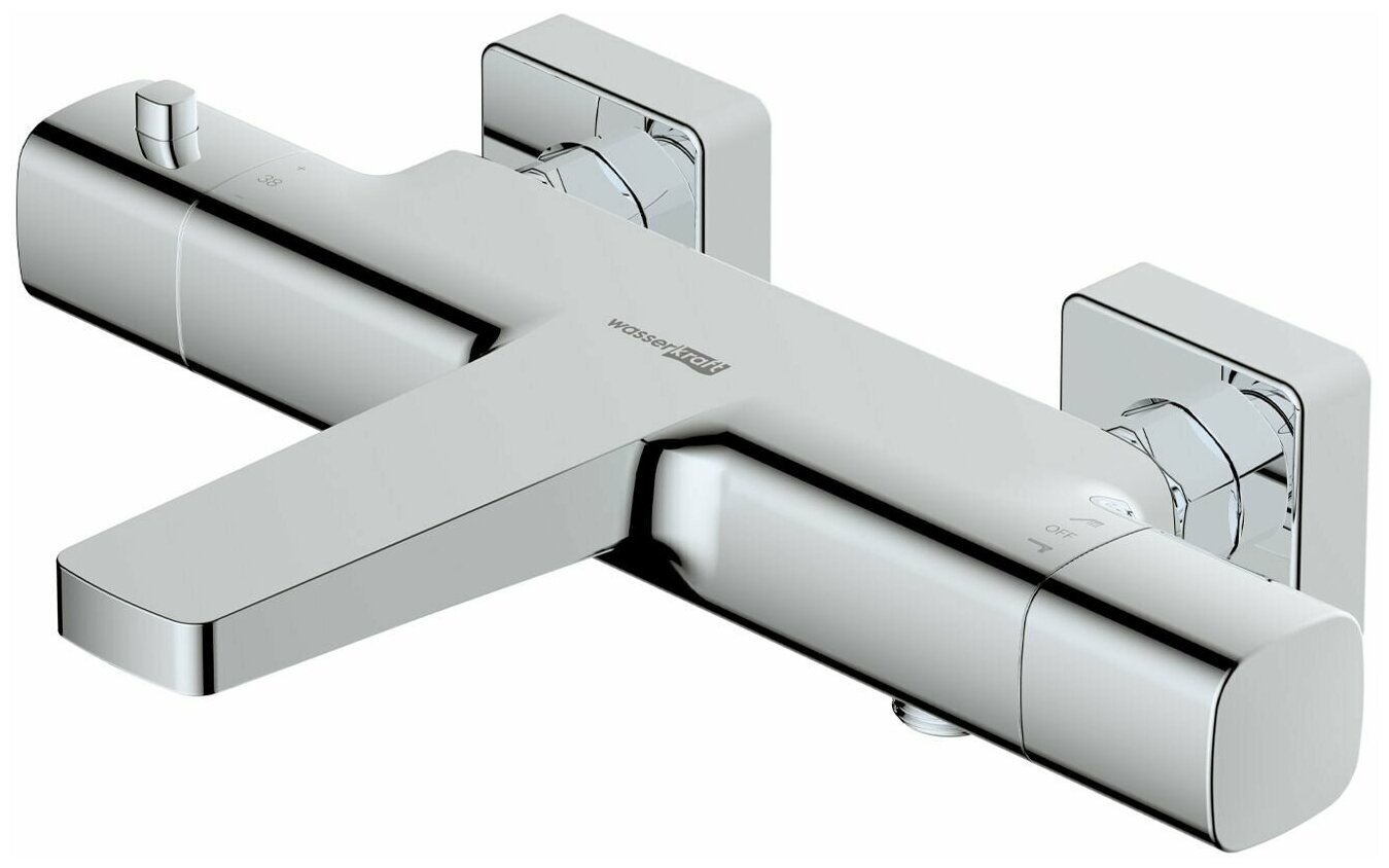 Смеситель для ванны и душа термостатический, хром, WasserKRAFT Naab 8611 Thermo