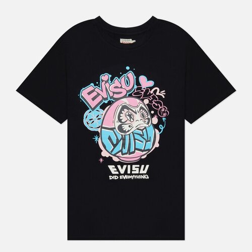 Футболка Evisu, хлопок, размер XS, черный