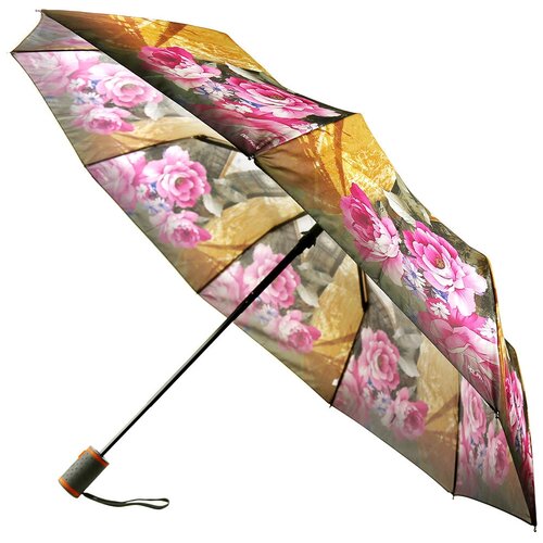 фото Мини-зонт домашняя мода, полуавтомат, 3 сложения, купол 97 см., для женщин
