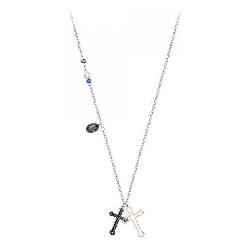 фото Колье swarovski mini cross duos multi-colored/ дуэт мини крест/ кристаллы сваровски