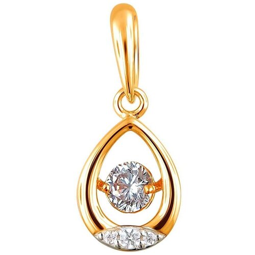 фото Эстет подвеска с 4 фианитами из красного золота 01п1111864р