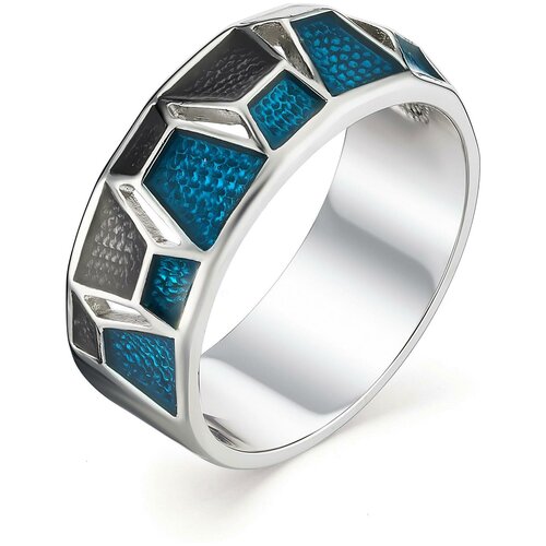 фото Алькор кольцо с эмалью из серебра 01-1284-эм21-00, размер 19