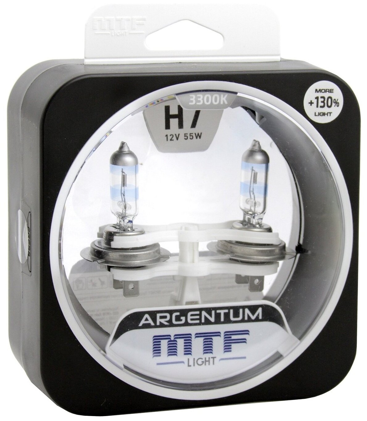 Комплект галогенных ламп H7 MTF light series Argentum 130% (3500K) комп.2шт.