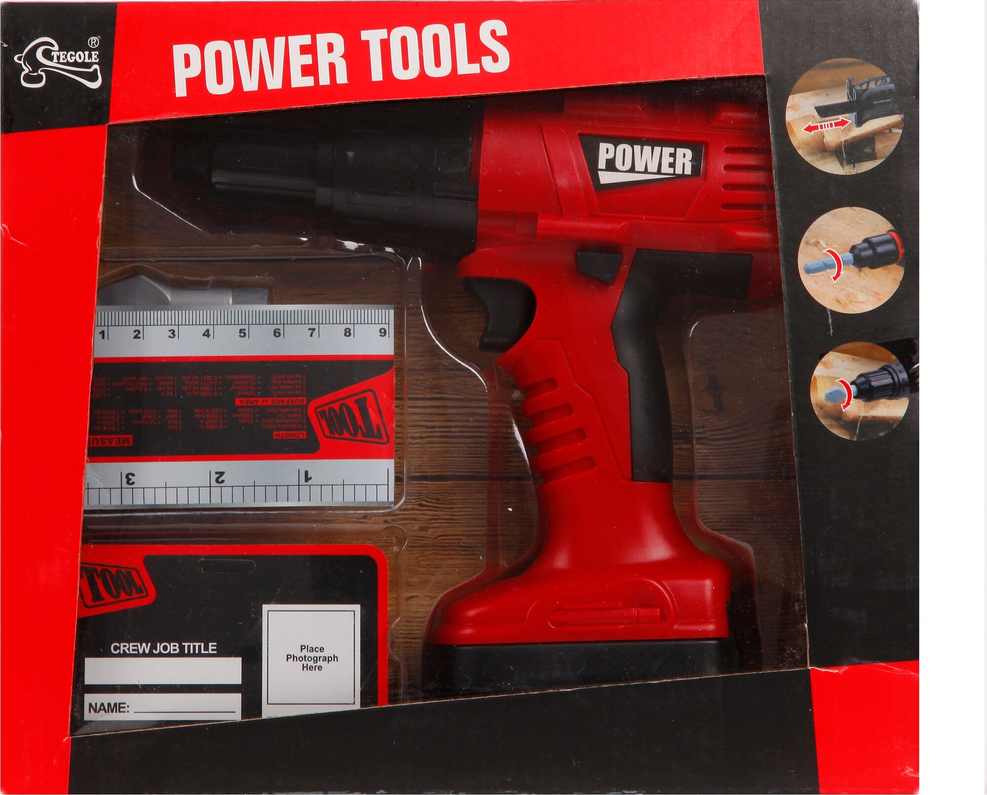 Детская дрель-шуруповерт "Power tools TEGOLE T1401"