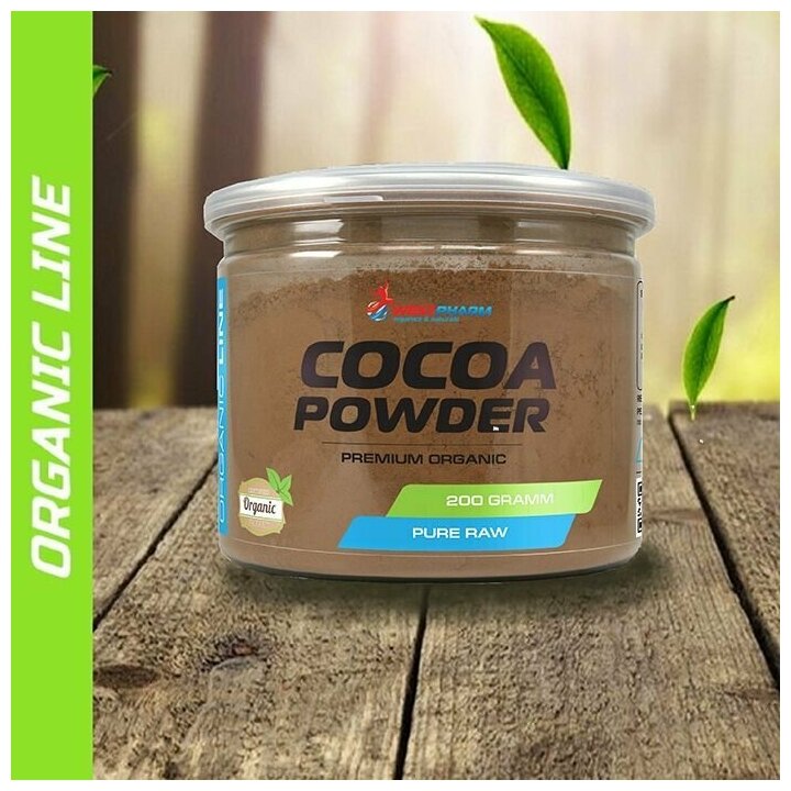 Westpharm / ВестФарм / Organic Line / Cocoa Powder Premium/ Какао-порошок алкализованный / 200 гр, 40 порций - фотография № 1