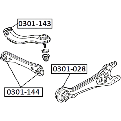 ASVA 0301-028 (52371SL4000 / 52371SL5000 / 52371SL5010) сайлентблок заднего продольного рычага