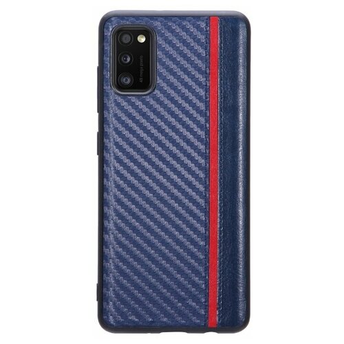 фото Накладка g-case carbon для samsung galaxy a41 sm-a415f, темно-синяя