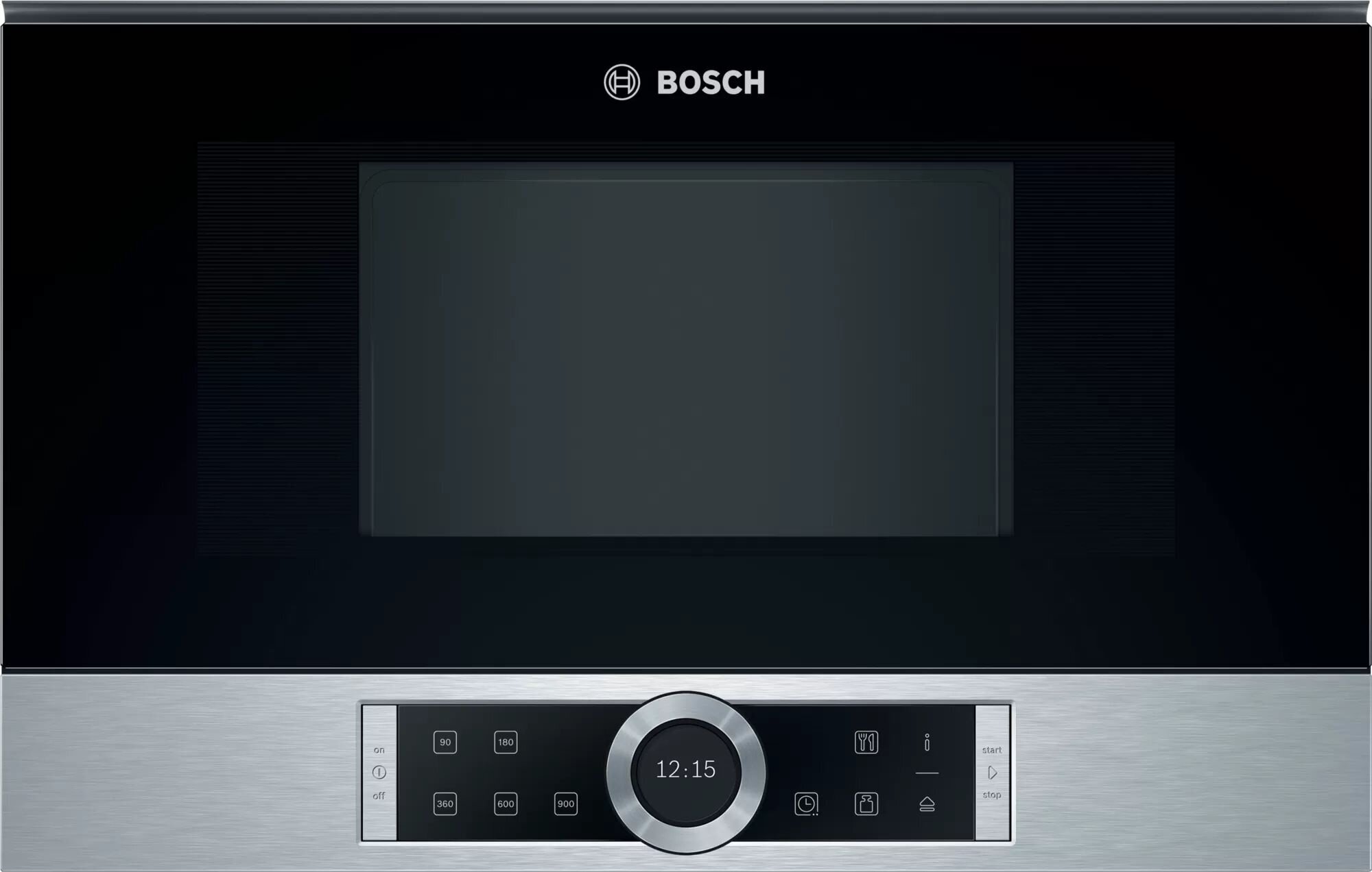 BOSCH Микроволновая печь Bosch BFR634GS1 21л. 900Вт черный/серебристый (встраиваемая)