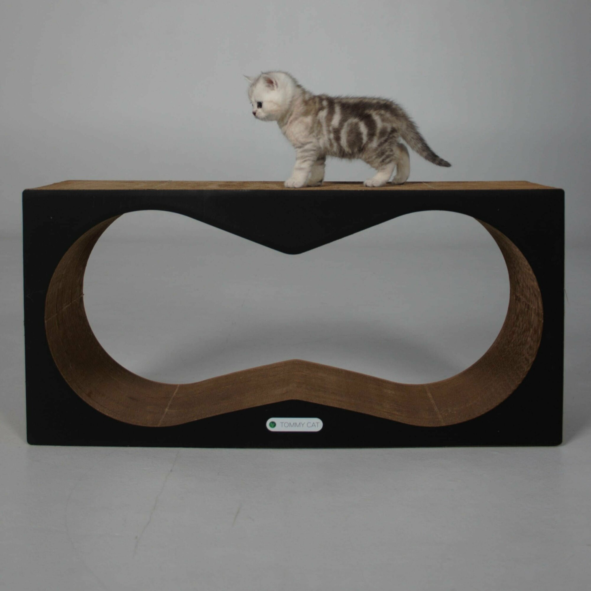 Когтеточка для кошек картонная, лежанка, Tommy Cat, Конвекс черная - фотография № 8