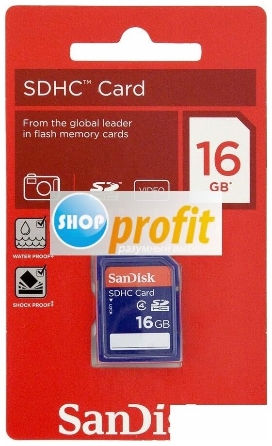 Карта памяти SanDisk Memory Card SDHC, 16 Гб