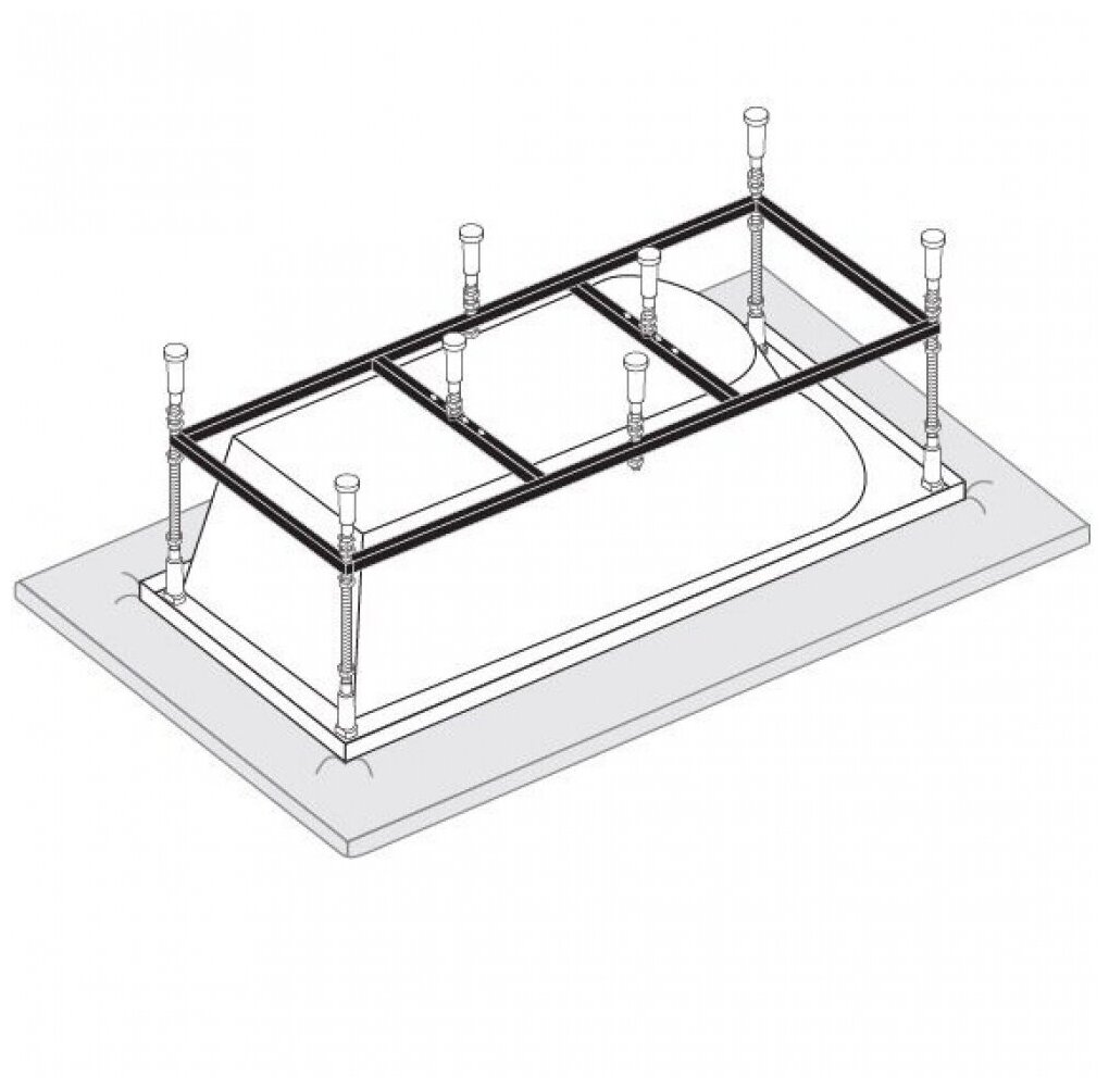 Каркас к прямоугольным ваннам VAGNERPLAST 170x70