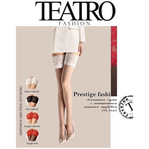 Театро (Teatro). Чулки фантазия PRESTIGE 20 Fashion red-nero 2