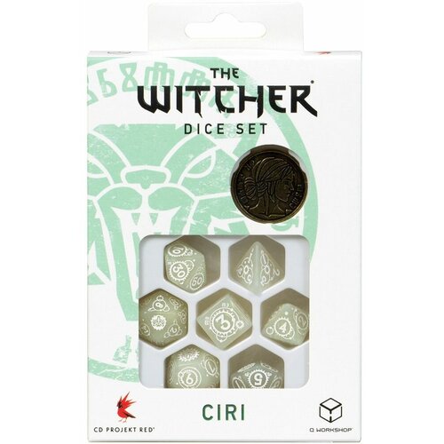 Набор кубиков для настольных ролевых игр Q-Workshop The Witcher Dice Set Ciri – The Lady of Space and Time, 7 шт. q workshop набор кубиков the witcher ciri the lady of space and time 7 шт