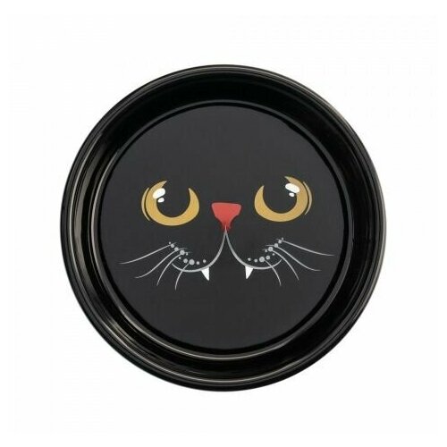 Petmax Миска Black Cat черная керамика