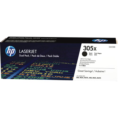 HP LaserJet 305X Black Dual Pack (CE410XD) Тонер-картридж набор из 2 шт CE410XD