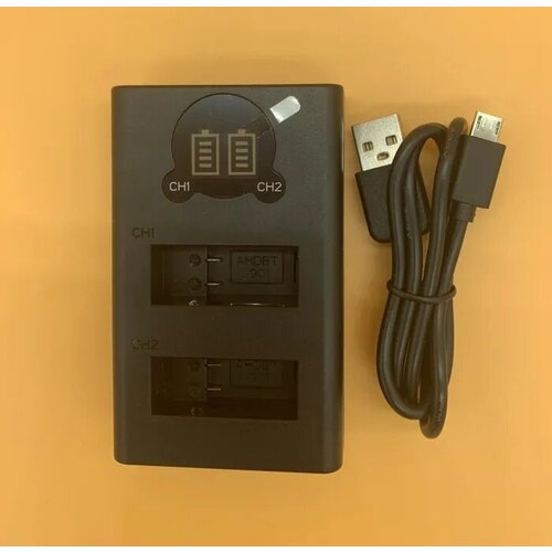 двойное зарядное у во dl bx1 micro и c type usb charger с инфо индикатором Двойное зарядное устройство DL-AHDBT901 Micro и C Type для GoPro Hero 11/10/9