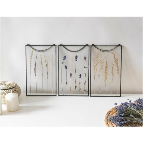 Панно на стену Набор из 3 рам Лаванда 