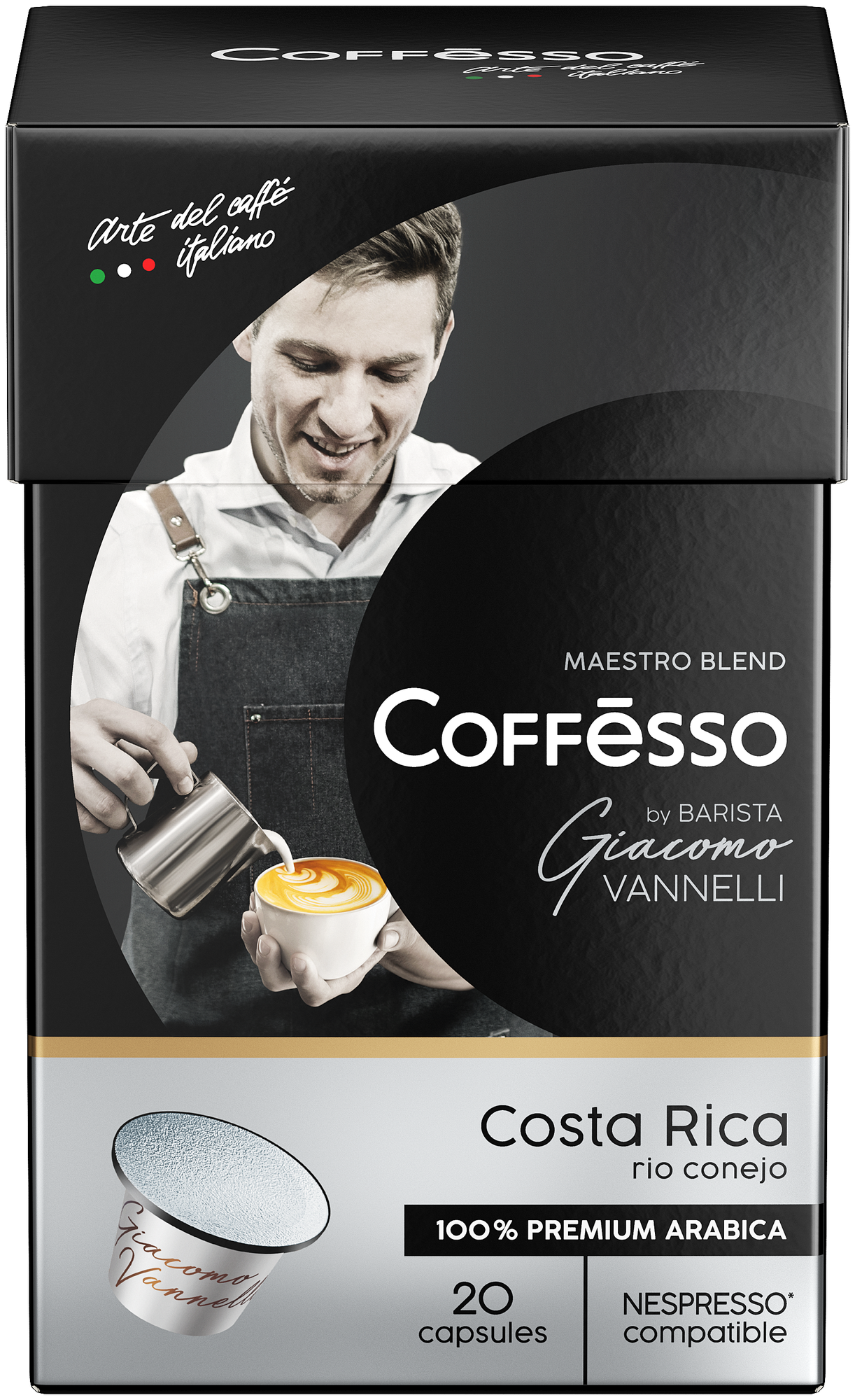 Кофе Coffesso "Vannelli Silver Costa Rica" капсула 100 гр, 20 шт по 5 гр - фотография № 1