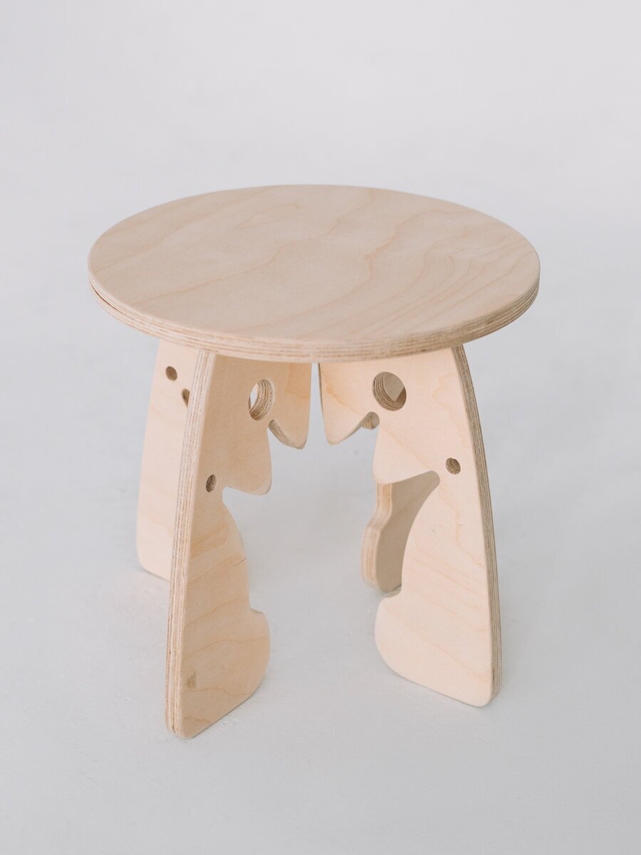 Табурет-стульчик детский из дерева, трансформер, для дома, для дачи TEXTURA - фотография № 8