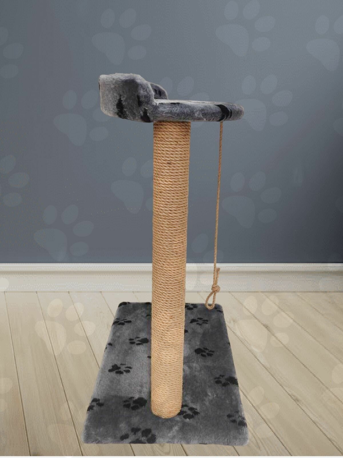 Когтеточка высокий столбик с лежанкой 83см. для кошки - фотография № 5