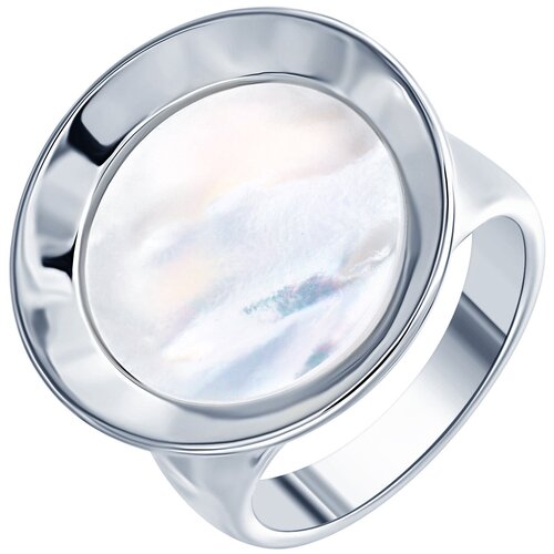 фото Element47 кольцо из серебра 925 пробы с перламутром sr33248-bw_ko_sh_wg, размер 16.5