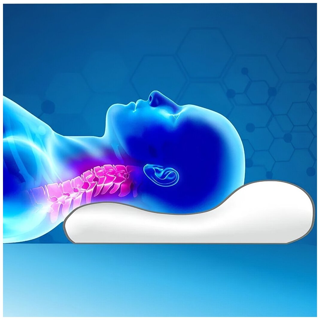 Подушка ортопедическая Классик XL+ (OrtoCorrect, Россия). Размер XL+. Цвет Белый - фотография № 11