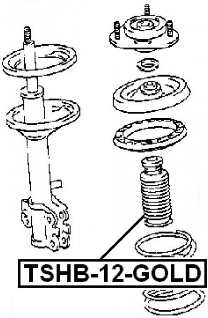 FEBEST TSHB12GOLD (4833112130 / 4833112150 / 5981102) пыльник амортизатора пыльник переднего амортизатора с отбойником d12