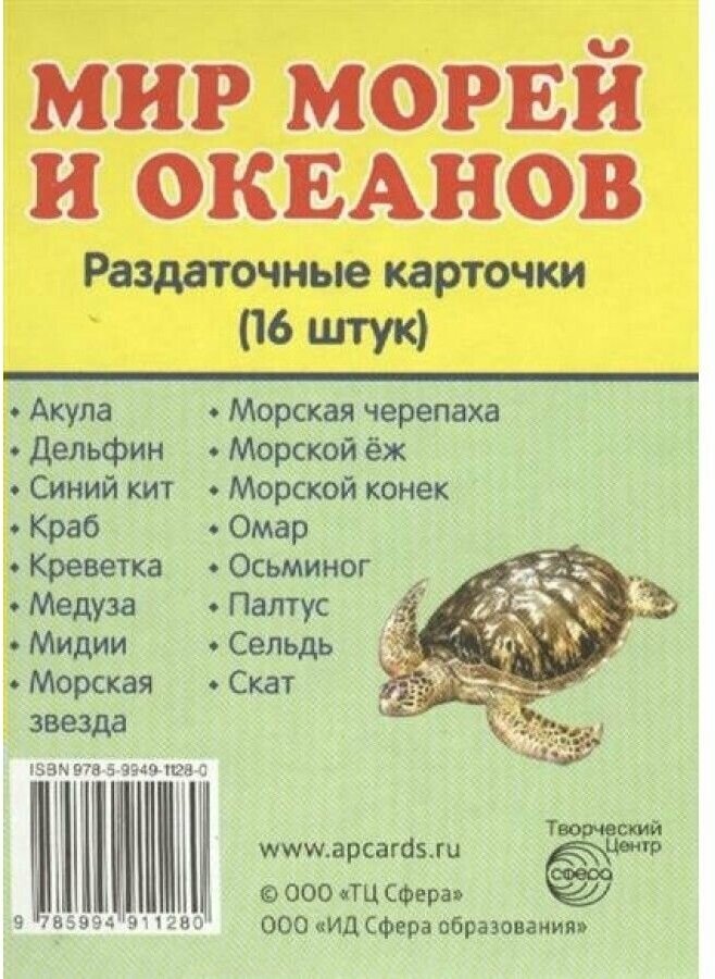 Мир морей и океанов. Раздаточные карточки (16 штук) - фото №4