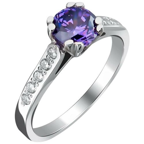 фото Эстет кольцо с 11 фианитами из серебра у15к250200-4, размер 18