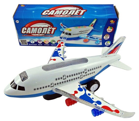 Самолет игрушечный со световыми и звуковыми эффектами ABtoys C-00116
