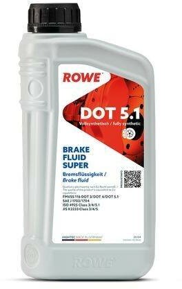 Тормозная жидкость ROWE HIGHTEC BRAKE FLUID SUPER DOT 5.1 (1л) J1704, FMVSS116, ISO4925 Class 3/4/5.1, JIS K2233 Class3/4/5 (1л.) 25104001099