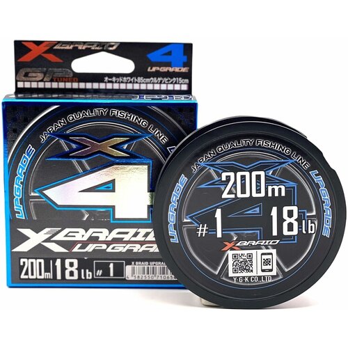 YGK X-Braid X4 Upgrade (200m #1.0) шнур плетеный ygk x braid upgrade x4 200m 0 6 12 lb 5 4 kg