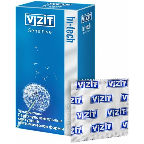 ViZiT / Презервативы ViZiT Sensitive Сверхчувствительные 12шт 3 уп презервативы vizit classic 3 уп по 3 шт