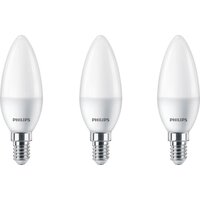 Светодиодная лампа Philips 6.5W эквивалент 75W 2700K 620Лм E14 в форме свечи (комплект из 3 шт)