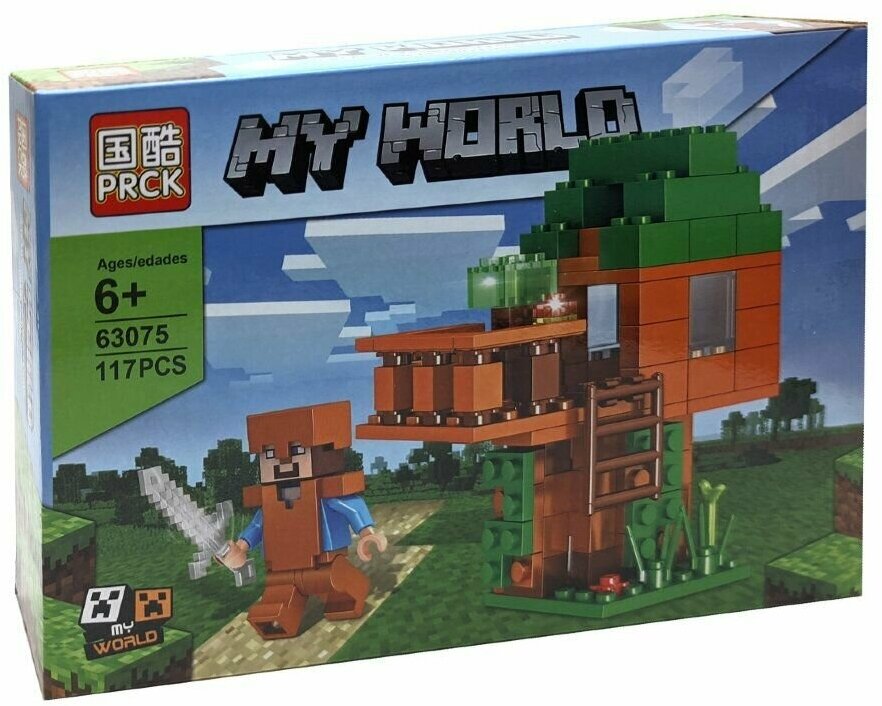 Конструктор PRCK My World "Домики в лесу Майнкрафт" набор 4 шт.