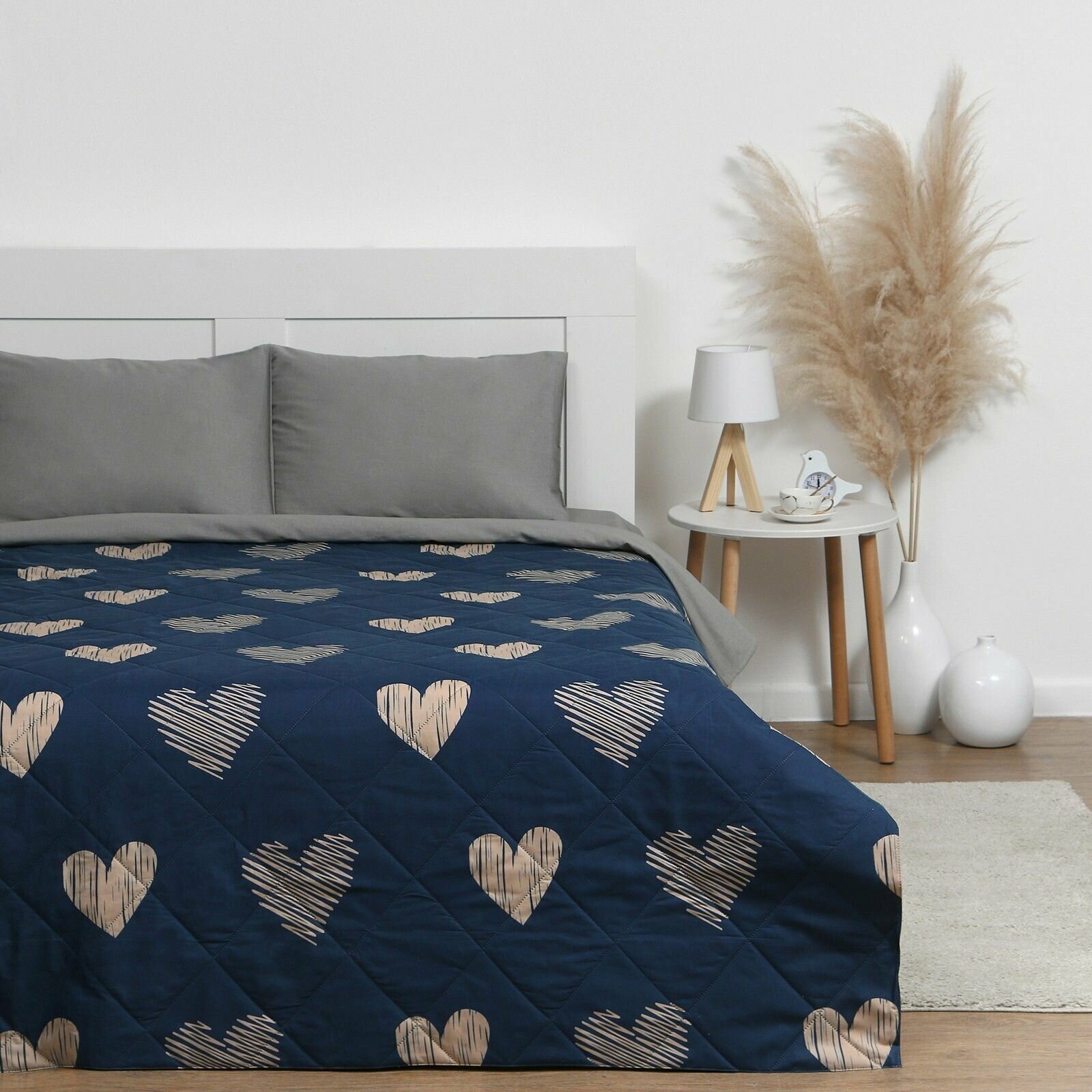 фото Покрывало LoveLife евро макси Golden hearts 240x210+-5см, микрофайбер, 100% п/э