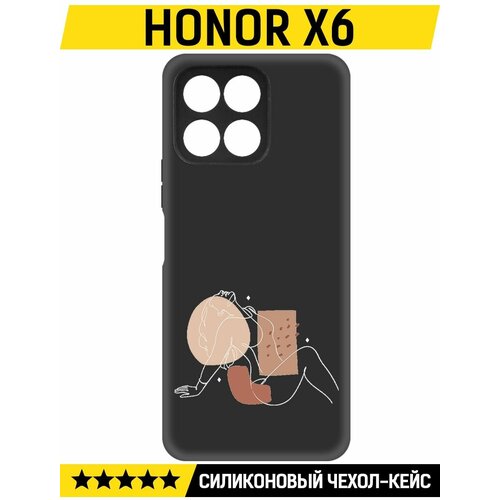 Чехол-накладка Krutoff Soft Case Чувственность для Honor X6 черный