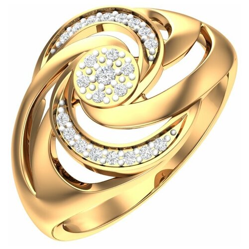 фото Золотое кольцо с фианитами 1101164-00770 pokrovsky