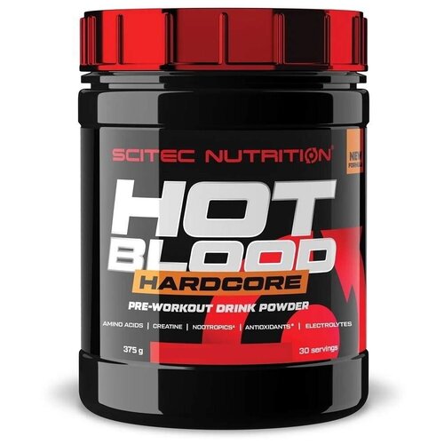 scitec hot blood hardcore shot 60ml апельсин Scitec Nutrition Hot Blood Hardcore 375g (red fruits)