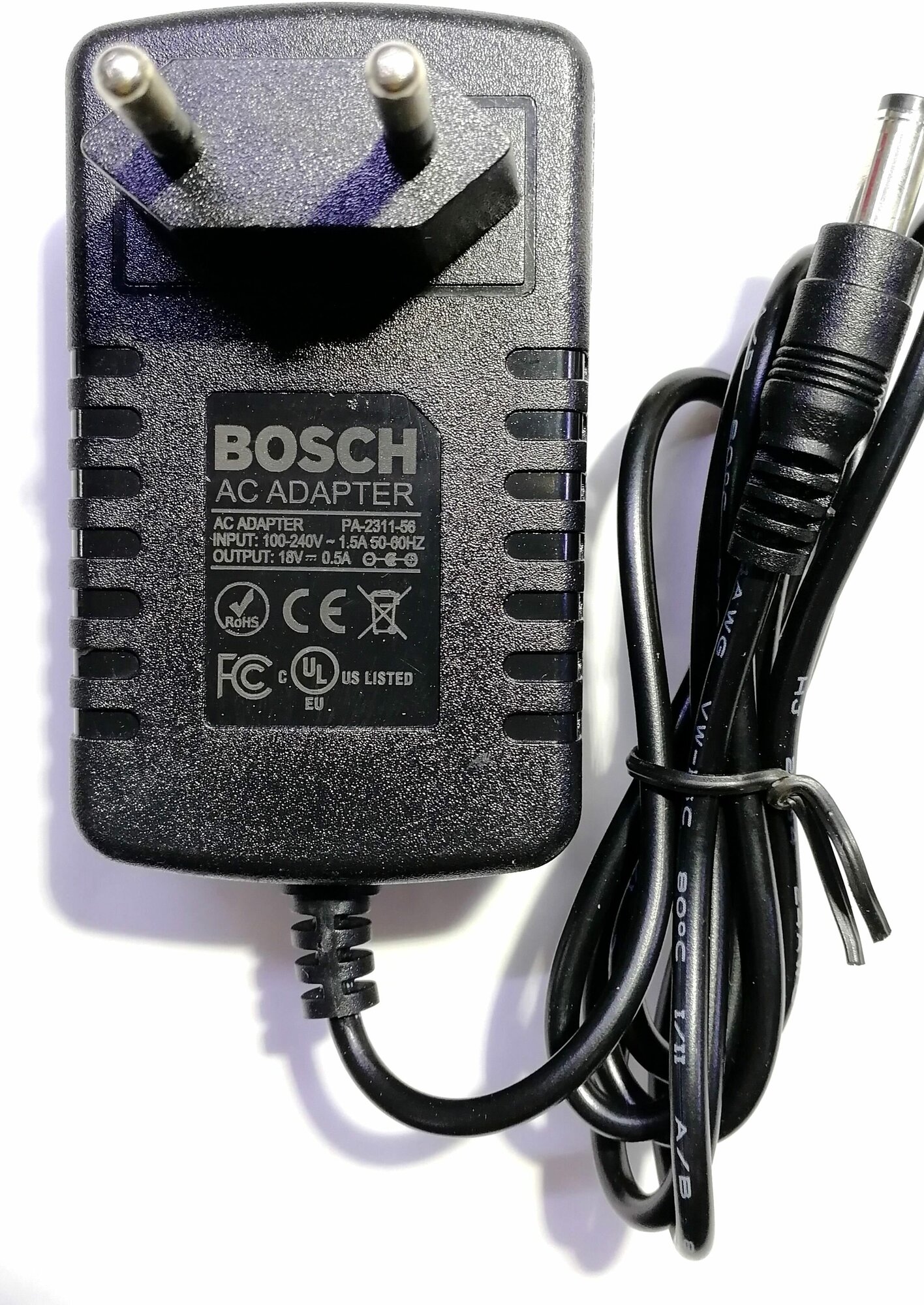 Зарядное устройство, зарядка для пылесоса BOSCH, Tefal, Moulinex, Rowenta. 18V- 0.5A. Разъем 5.5х2.1. 18 Вольт 0.5 Ампера