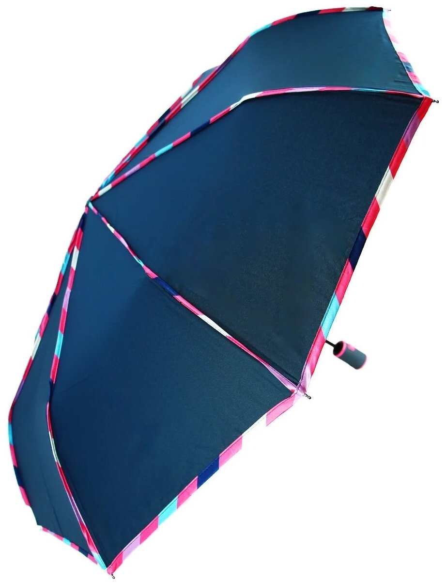 Женский складной зонт Popular Umbrella автомат 2111/синий-петроль