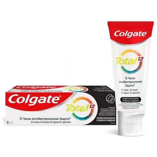 Набор из 3 штук Зубная паста COLGATE80 гр TOTAL 12 Профессиональная Глубокое Очищение