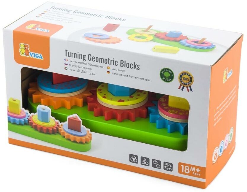Развивающая игрушка Viga Toys Шестеренки (59611) - фото №5