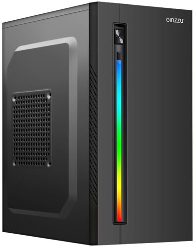 Корпус ATX MidiTower Ginzzu D350 без БП RGB Black — купить в интернет ...