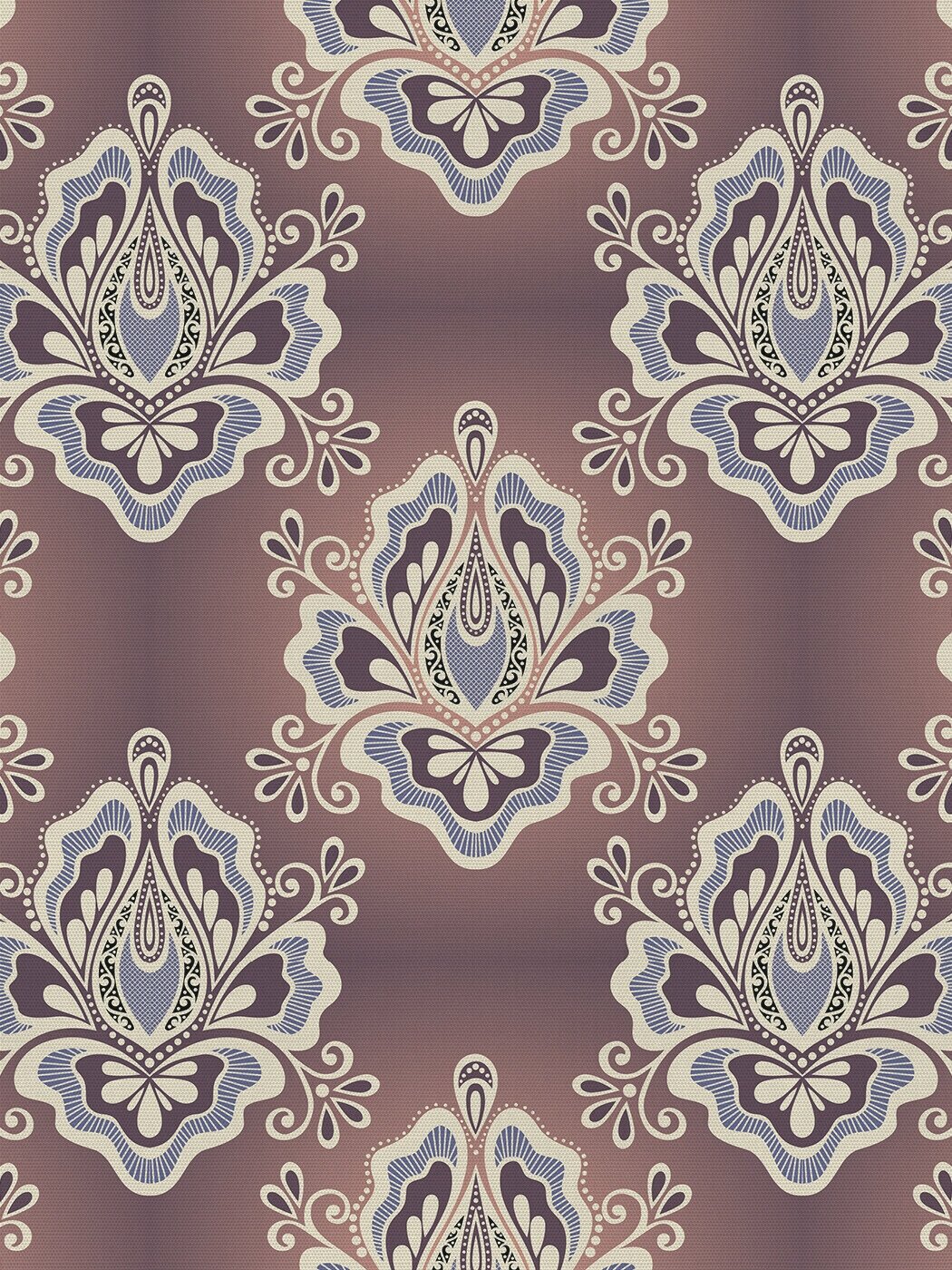 Отрезная ткань для мебели Ambesonne "Восточные лилии" метражом для рукоделия и шитья, оксфорд, 155 см